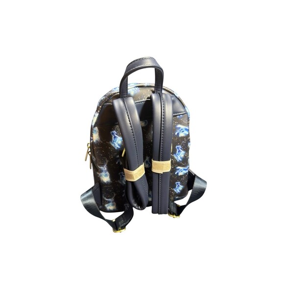 Loungefly Harry Potter Expecto Patronus Backpack All-Over Print Black Blue New